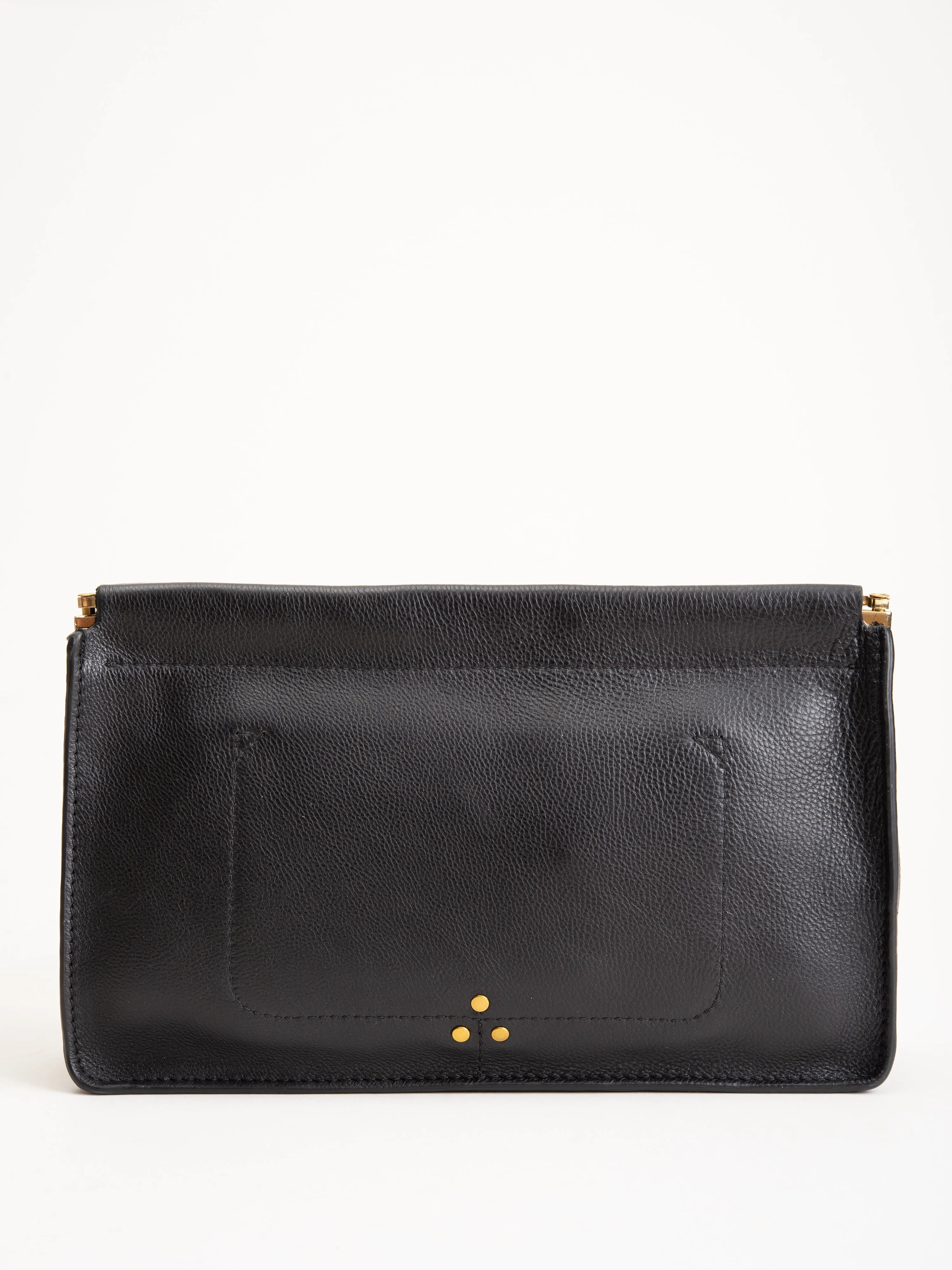 clic clac clutch - noir brass