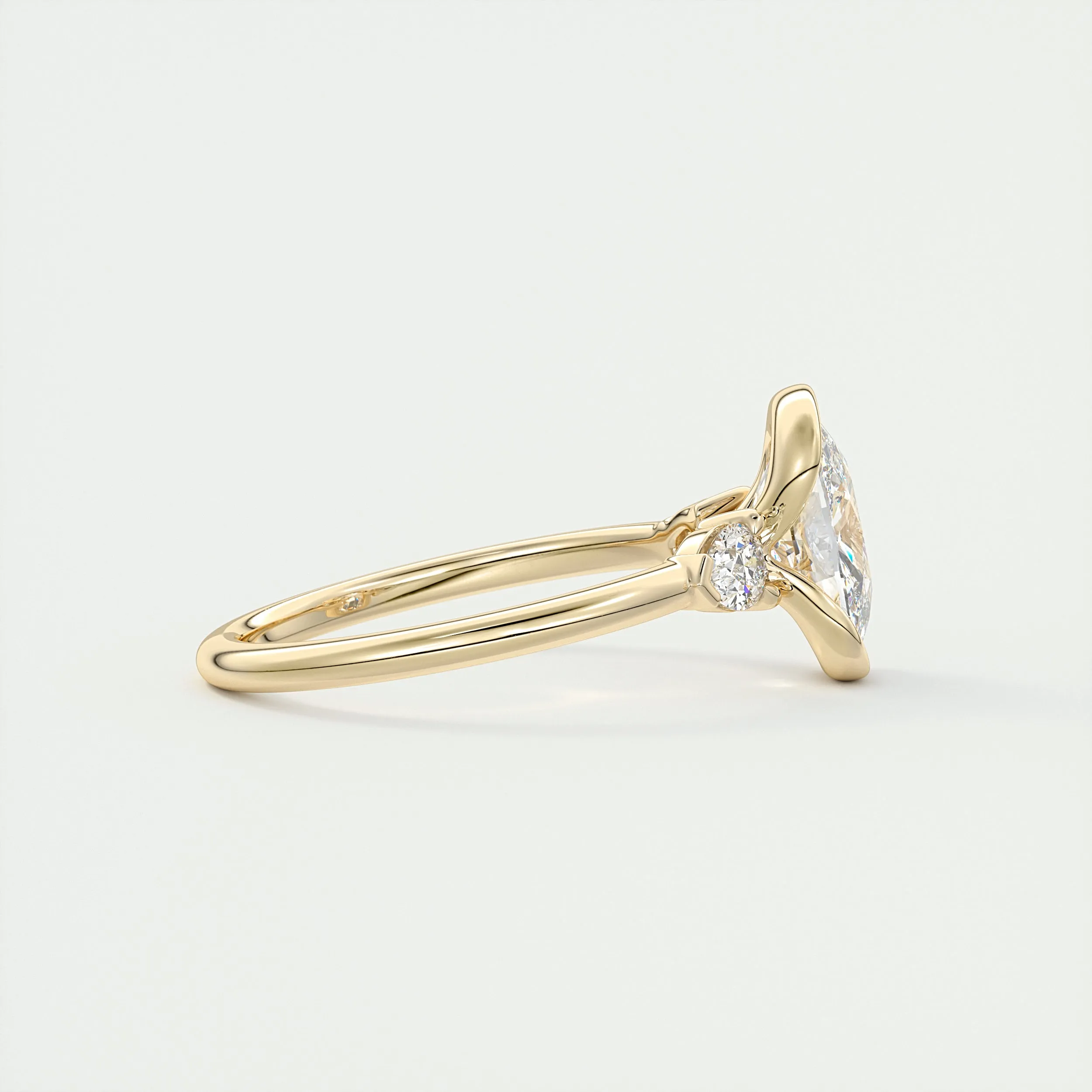 Clutch Three Stone | Elongated Cushion & Pears