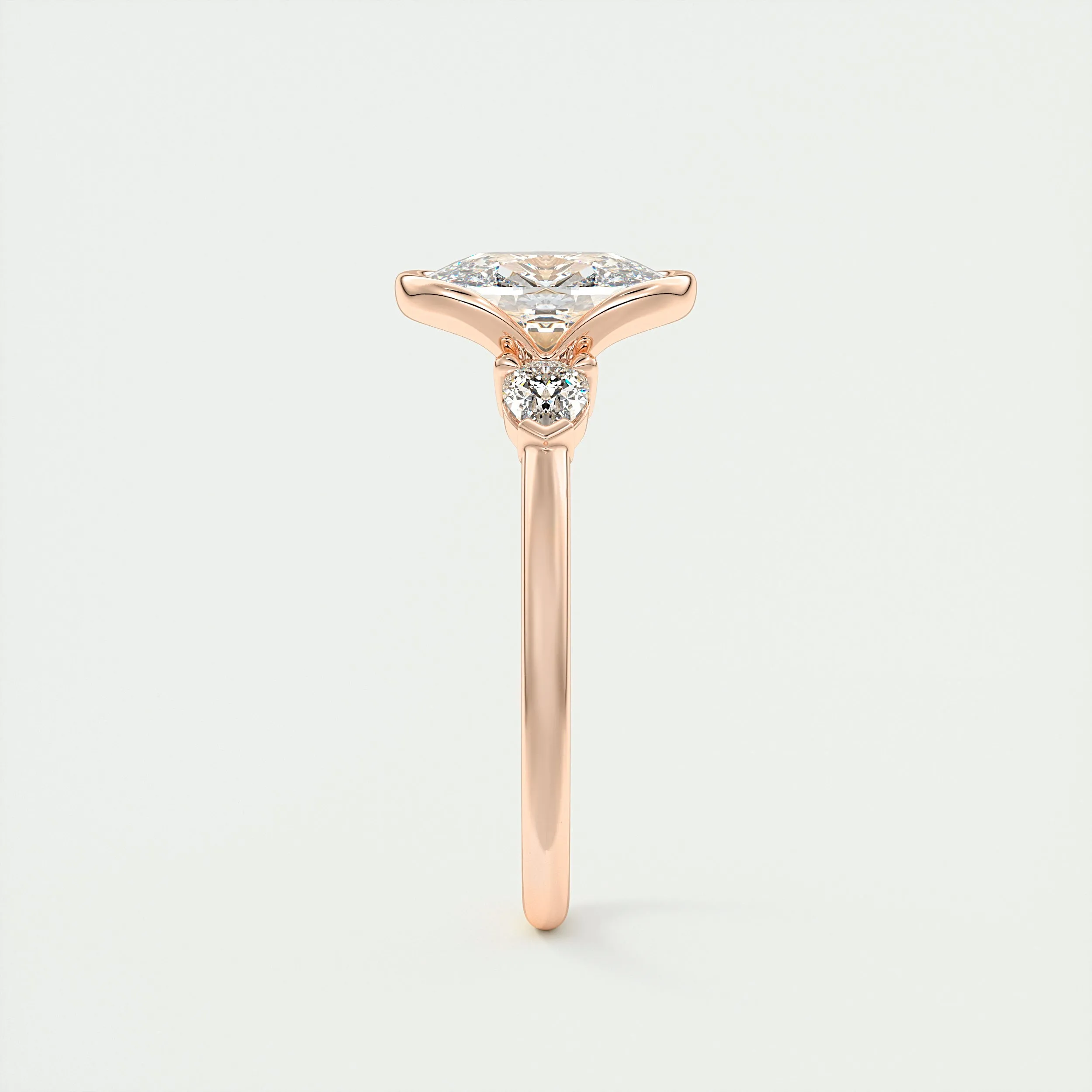 Clutch Three Stone | Elongated Cushion & Pears