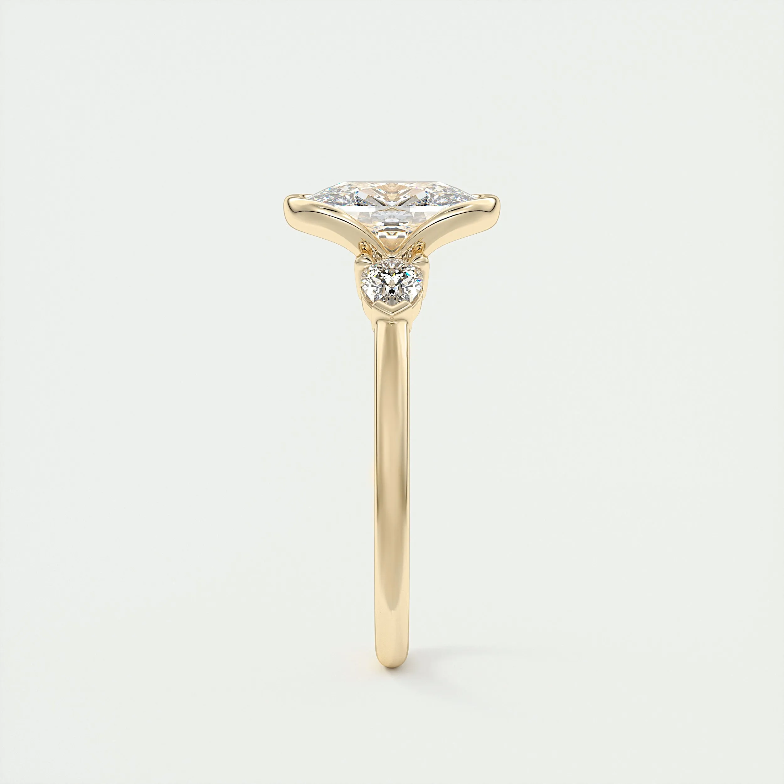 Clutch Three Stone | Elongated Cushion & Pears