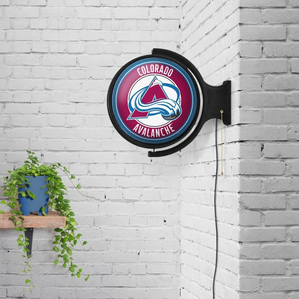 Colorado Avalanche: Original Round Rotating Lighted Wall Sign
