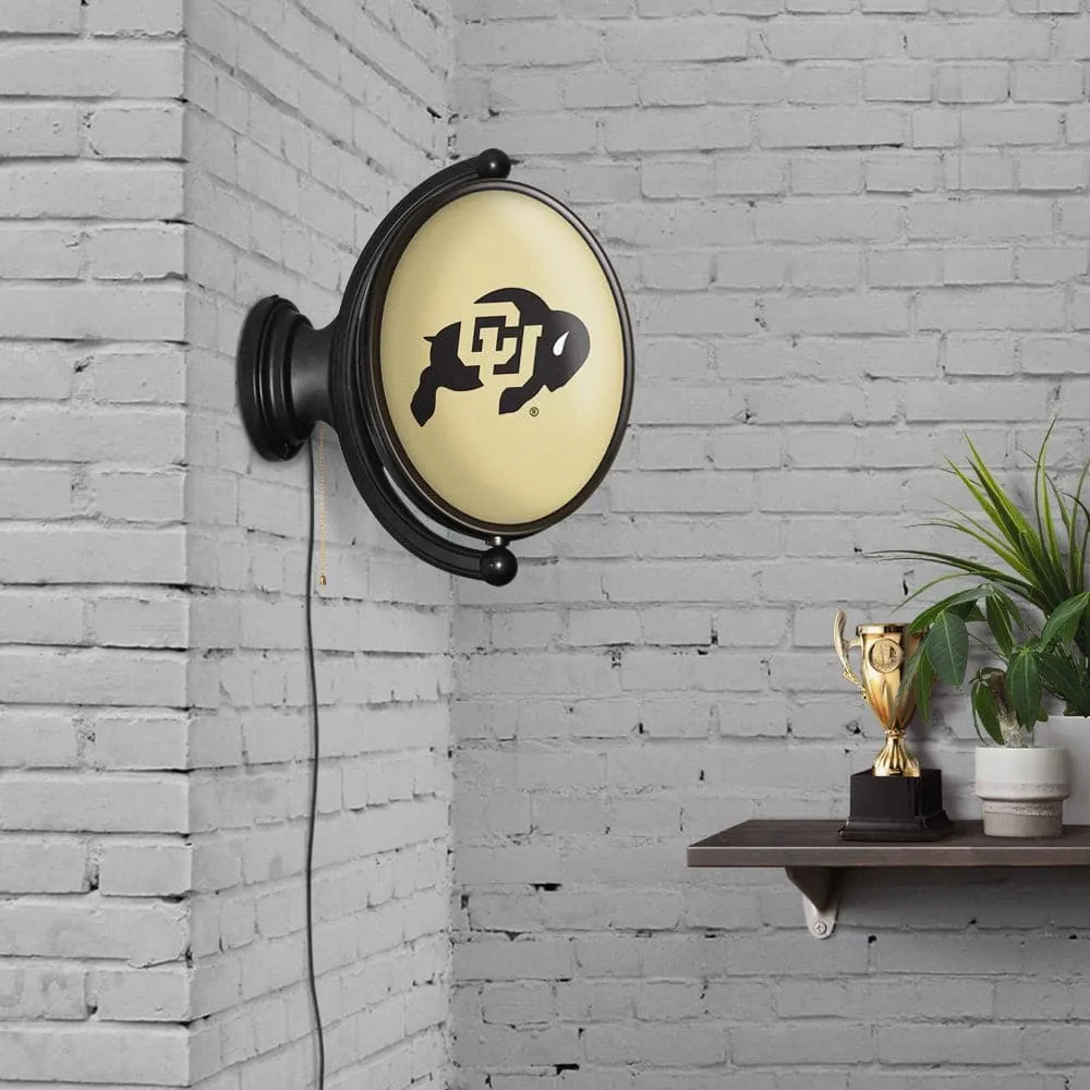 Colorado Buffaloes: Original Oval Rotating Lighted Wall Sign