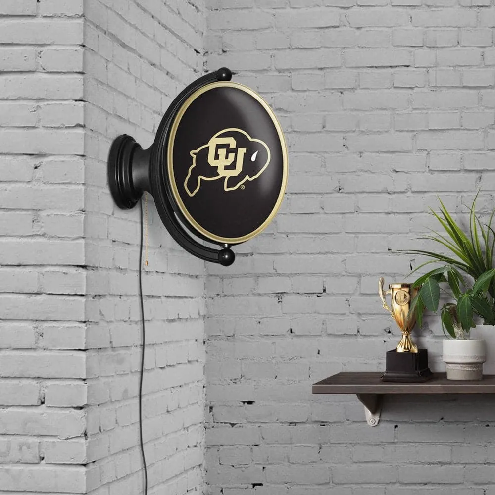 Colorado Buffaloes: Original Oval Rotating Lighted Wall Sign