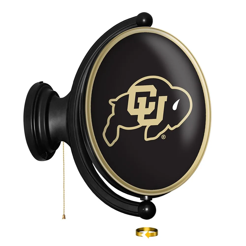 Colorado Buffaloes: Original Oval Rotating Lighted Wall Sign