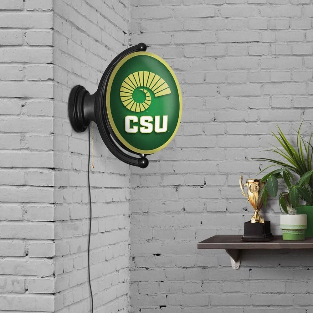 Colorado State Rams: Ram's Horn - Original Oval Rotating Lighted Wall Sign