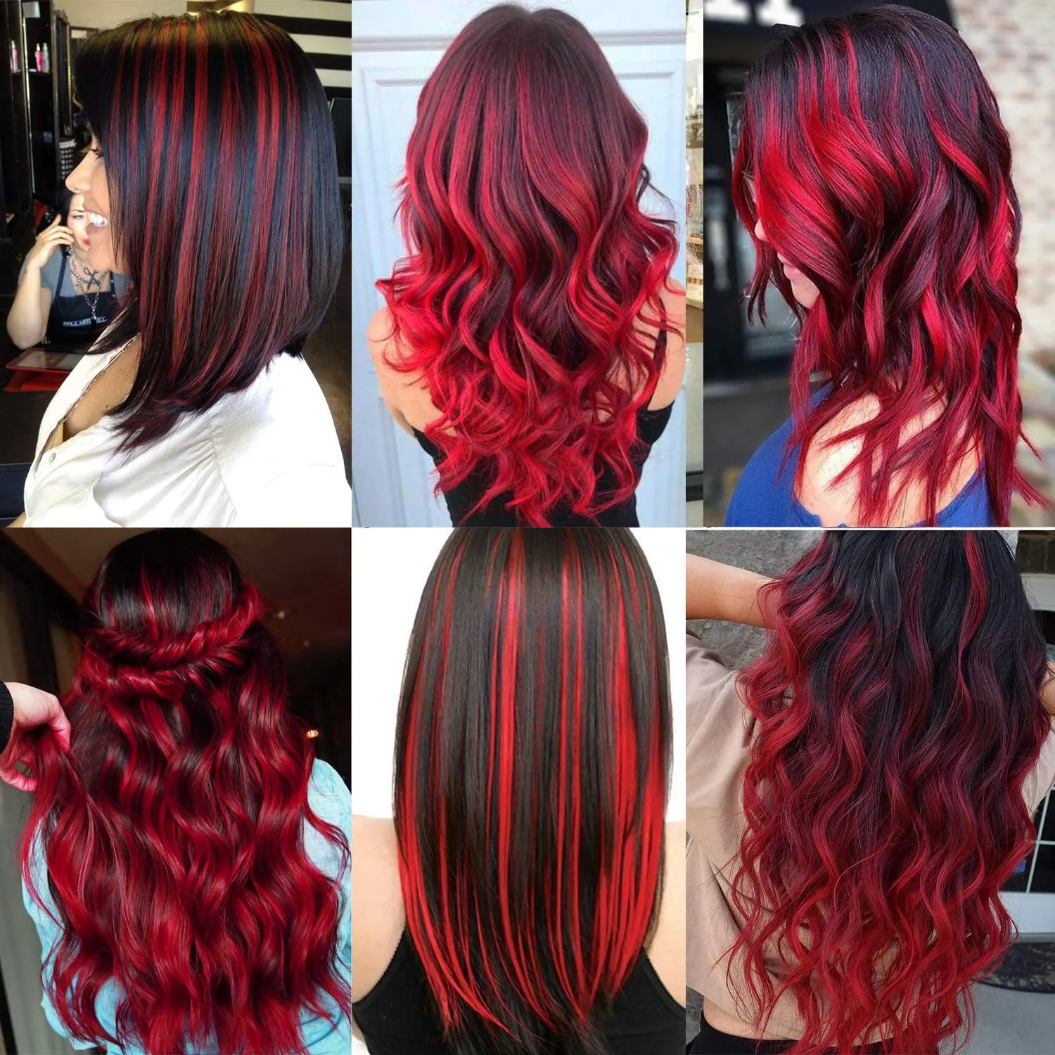 Colorful Clip In Hair Extensions(10 Piece)