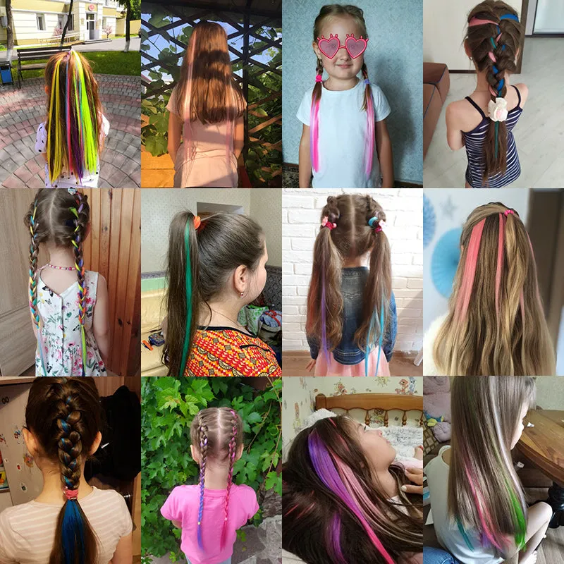 Colorful Clip In Hair Extensions(10 Piece)