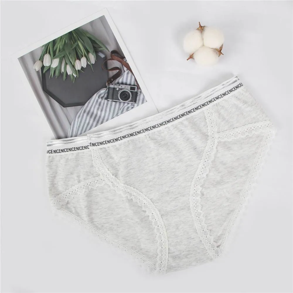 Comfort Ultra-Soft Lace Edge Ladies Cotton Underwear