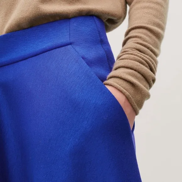 COS Cut-Out Long Jersey Skirt Royal Blue. Size M
