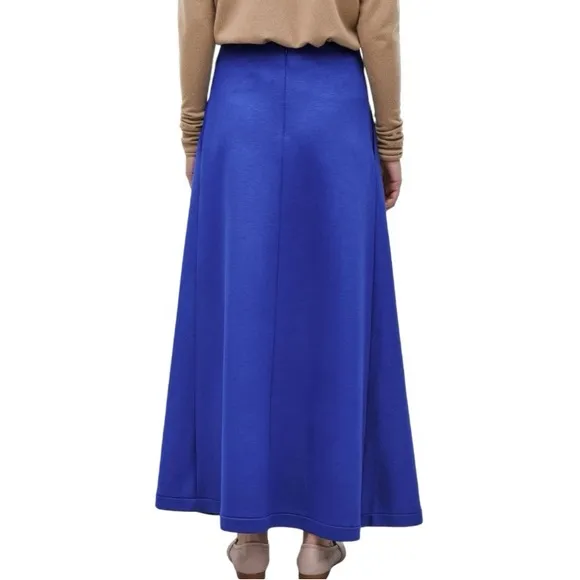 COS Cut-Out Long Jersey Skirt Royal Blue. Size M
