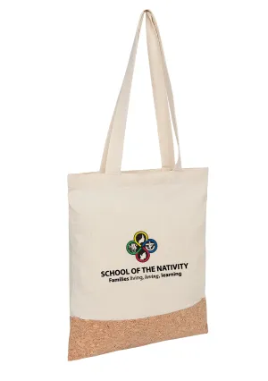 Cotton Flat Bag with Cork Bottom CTN-FLAT-CORK