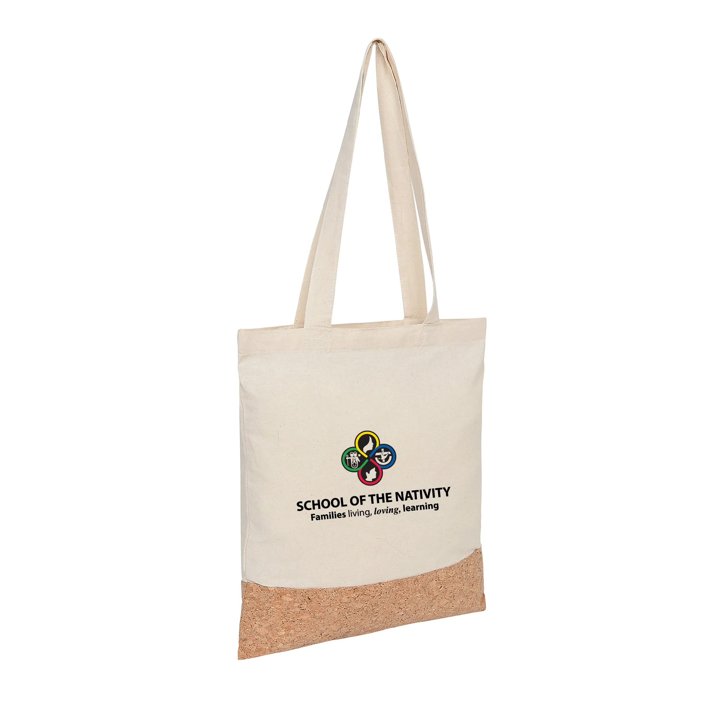 Cotton Flat Bag with Cork Bottom CTN-FLAT-CORK