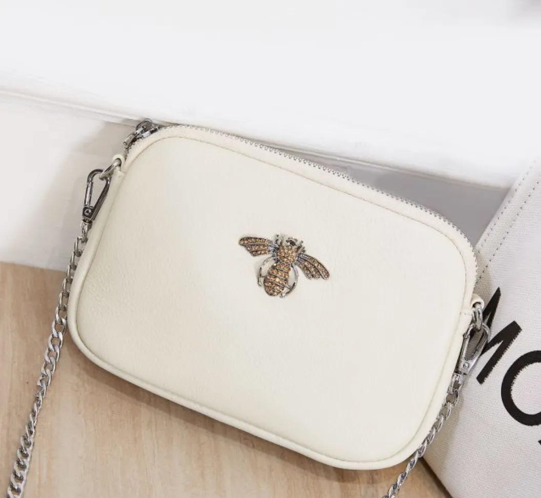 Cream Bee Bag