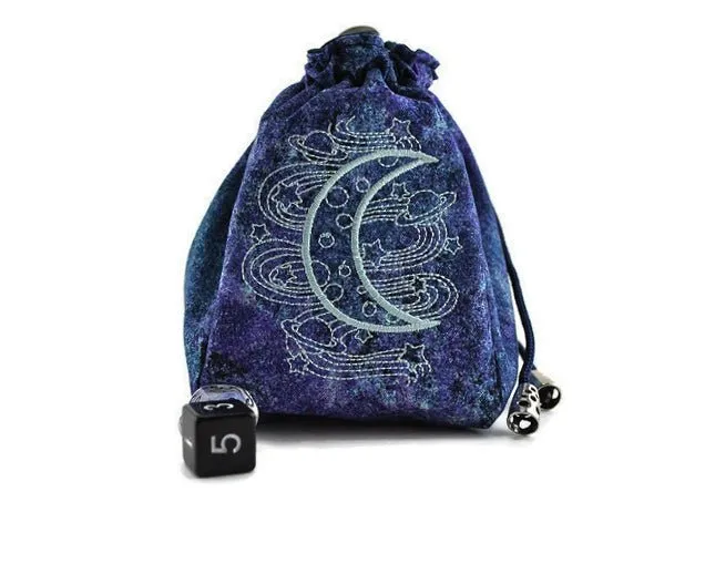 Crescent moon dice bag