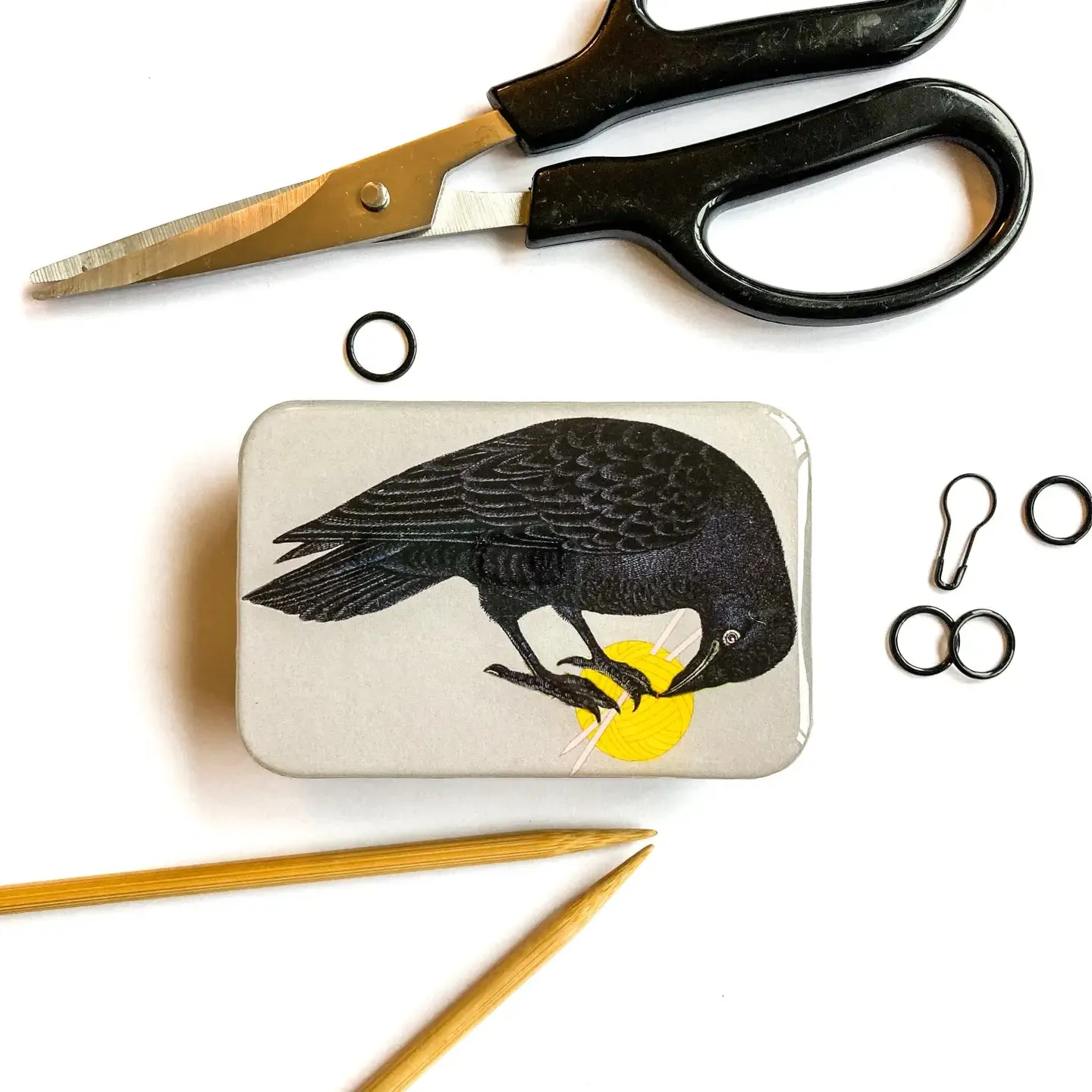 Crow & Yarn Notions Tin