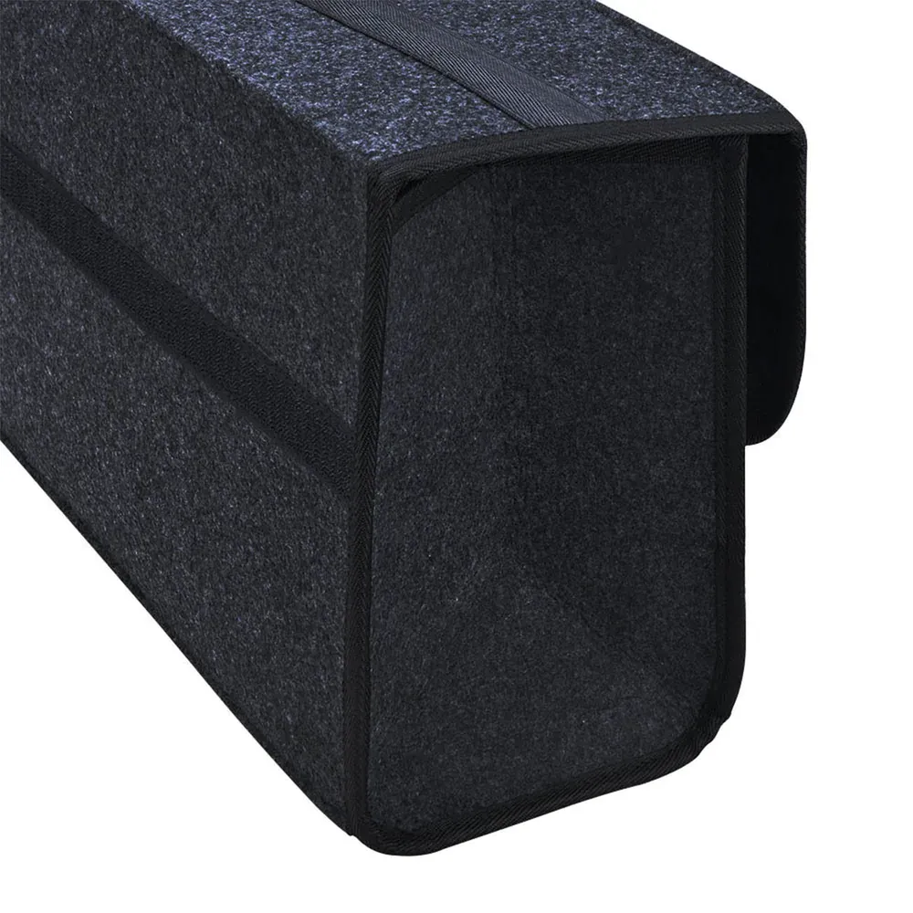 Custom Text For Soft Felt Car Bag Organizer, Compatible with All Cars, Folding Car Storage Box Non Slip Fireproof Car Trunk Organizer PF12990