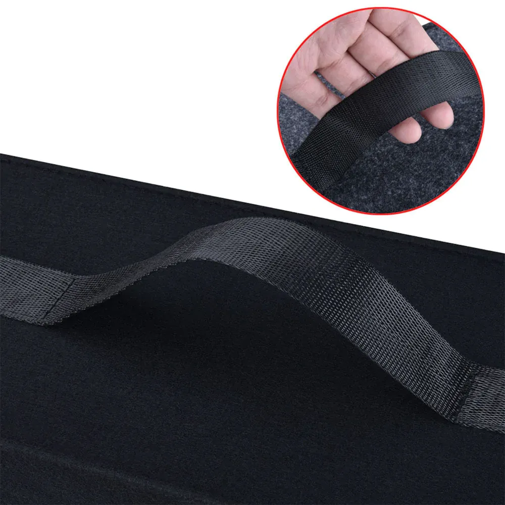 Custom Text For Soft Felt Car Bag Organizer, Compatible with All Cars, Folding Car Storage Box Non Slip Fireproof Car Trunk Organizer PF12990