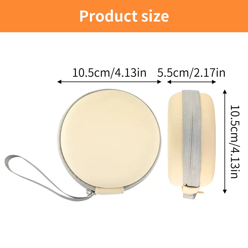 Customizable Logo 2024 Hot New LED Round Soft Bag Portable Mirror