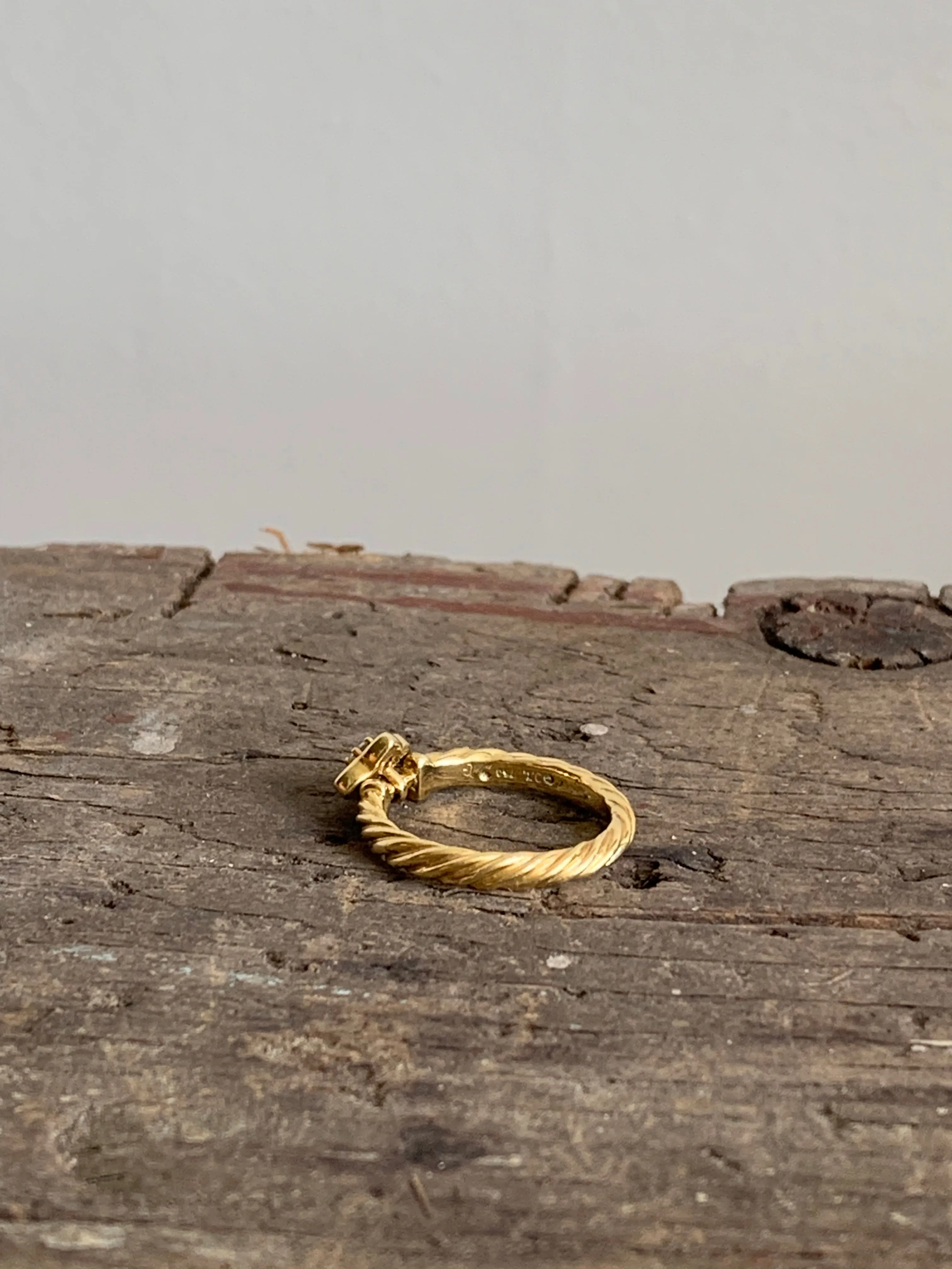 David Yurman gold petite quatrefoil ring