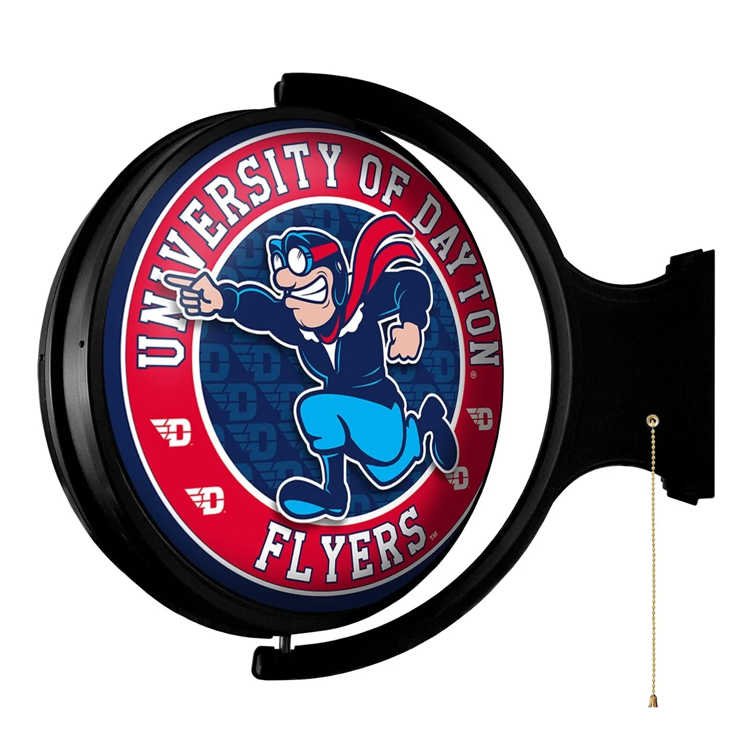 Dayton Flyers: Rudy Flyer - Original Round Rotating Lighted Wall Sign