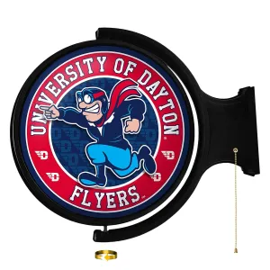Dayton Flyers: Rudy Flyer - Original Round Rotating Lighted Wall Sign