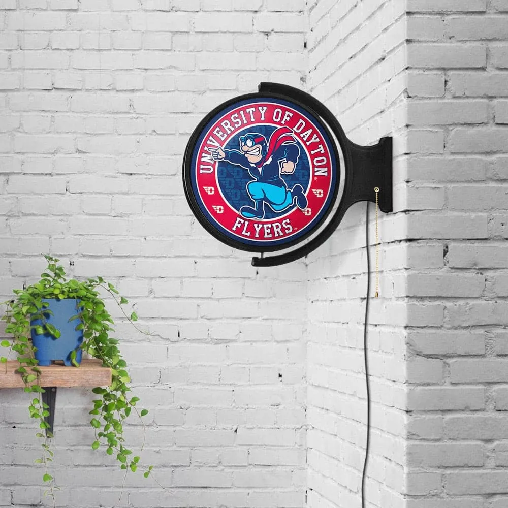 Dayton Flyers: Rudy Flyer - Original Round Rotating Lighted Wall Sign