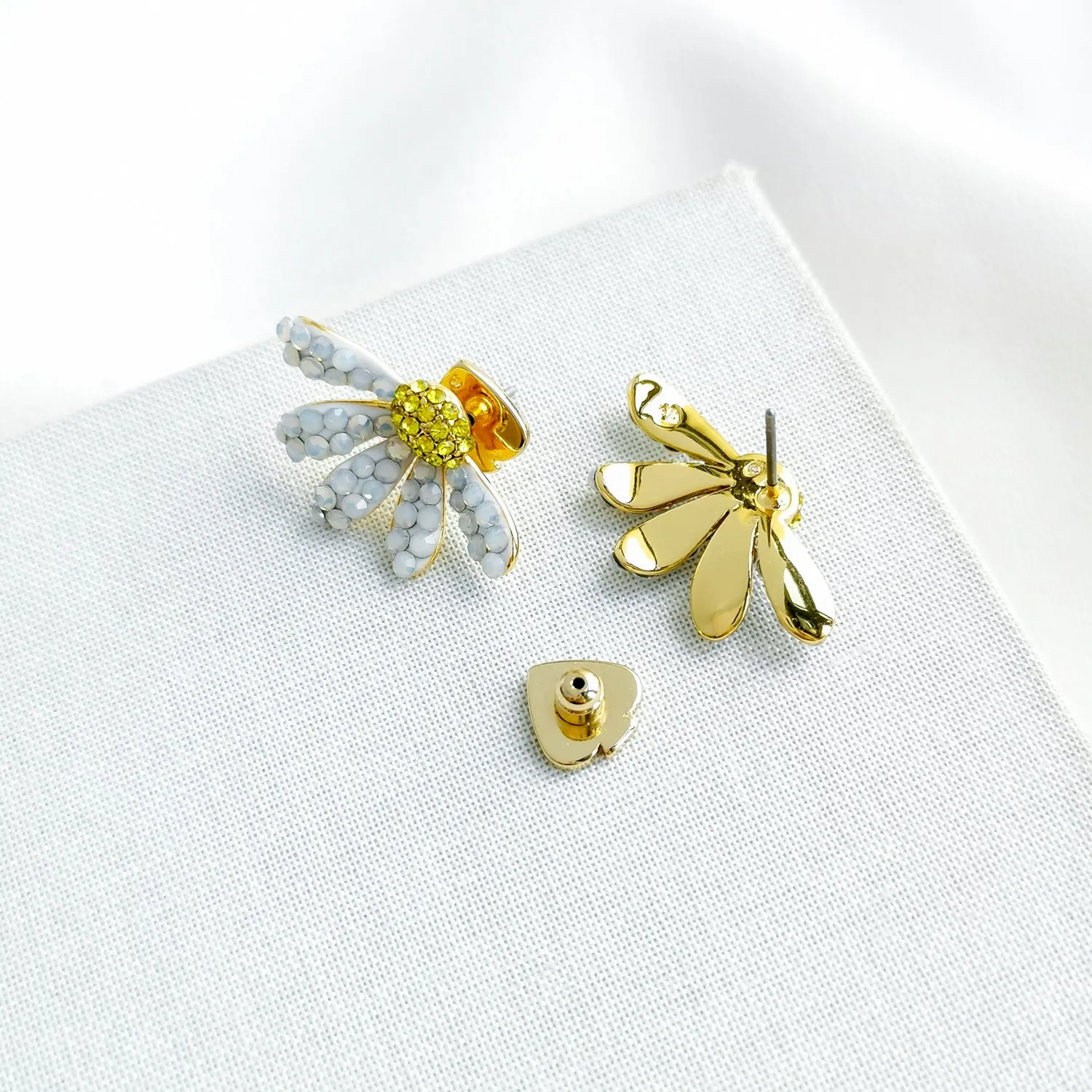 Dazzling Daisy Statement Stud Earrings