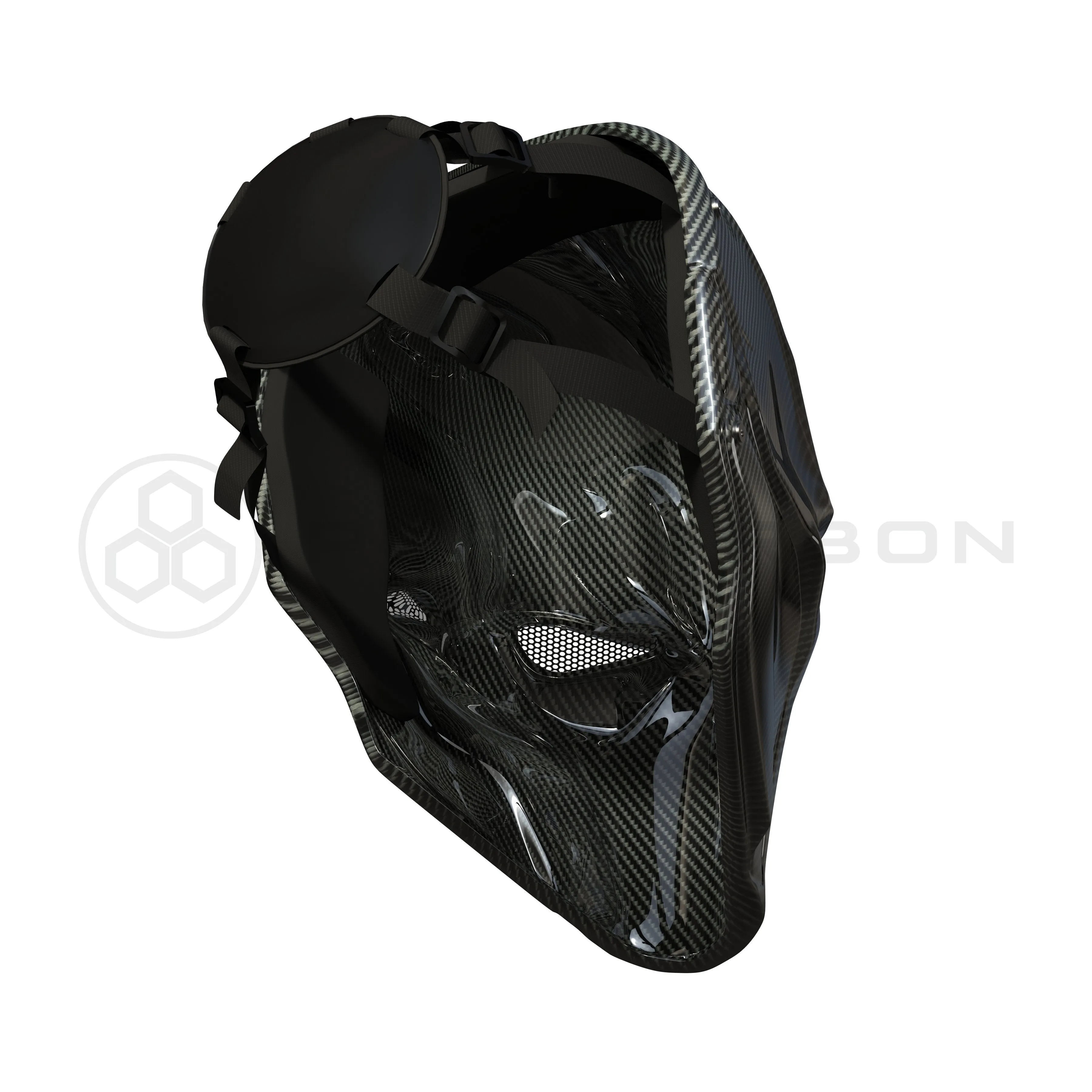 Deathstroke Mask Real Gloss Carbon Fiber