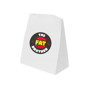 Decent Flat Bottom Bag - The Fat Brother - White - Large