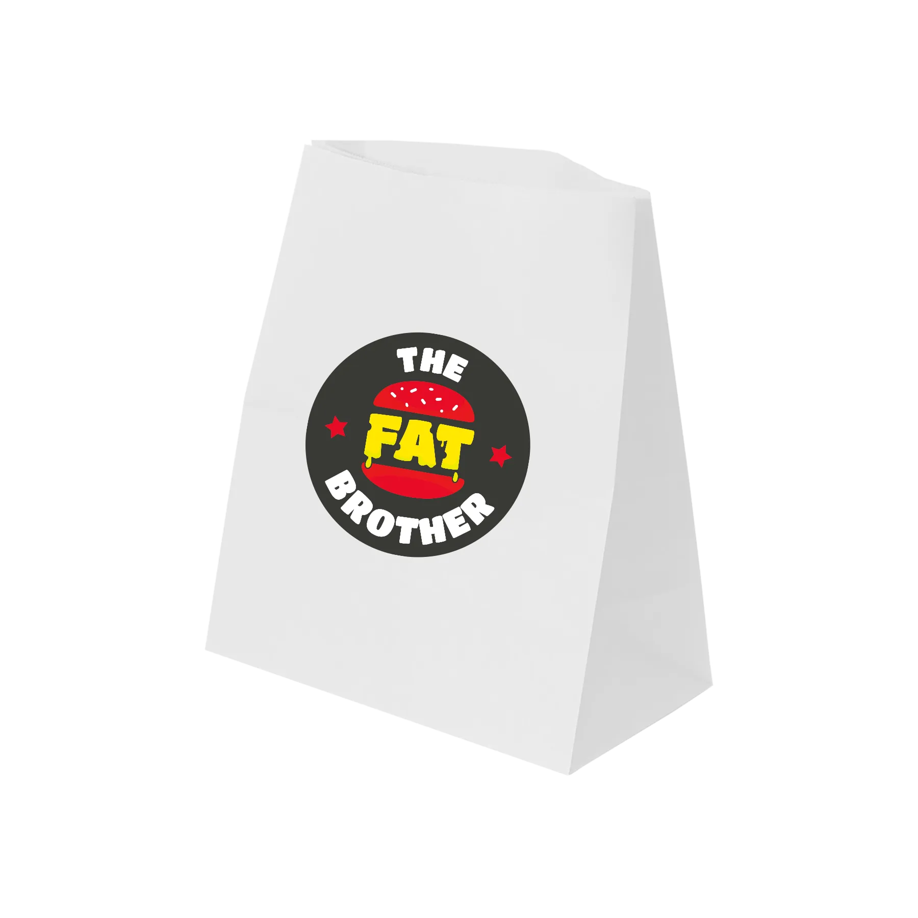 Decent Flat Bottom Bag - The Fat Brother - White - Large