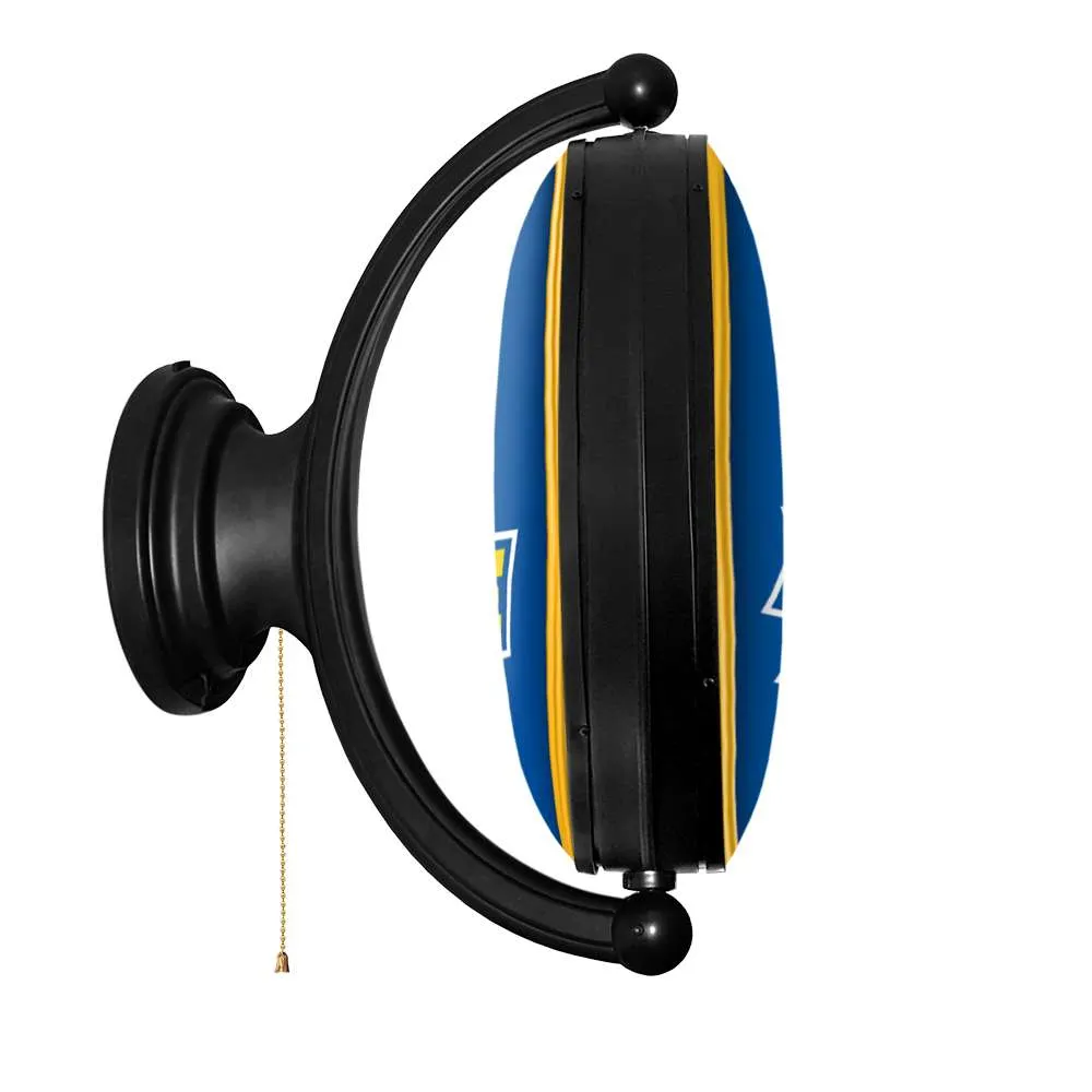 Delaware Blue Hens: Logo - Original Oval Rotating Lighted Wall Sign