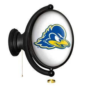 Delaware Blue Hens: Original Oval Rotating Lighted Wall Sign