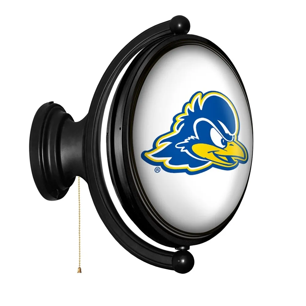 Delaware Blue Hens: Original Oval Rotating Lighted Wall Sign
