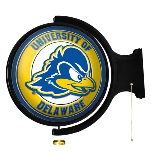 Delaware Blue Hens: Original Round Rotating Lighted Wall Sign