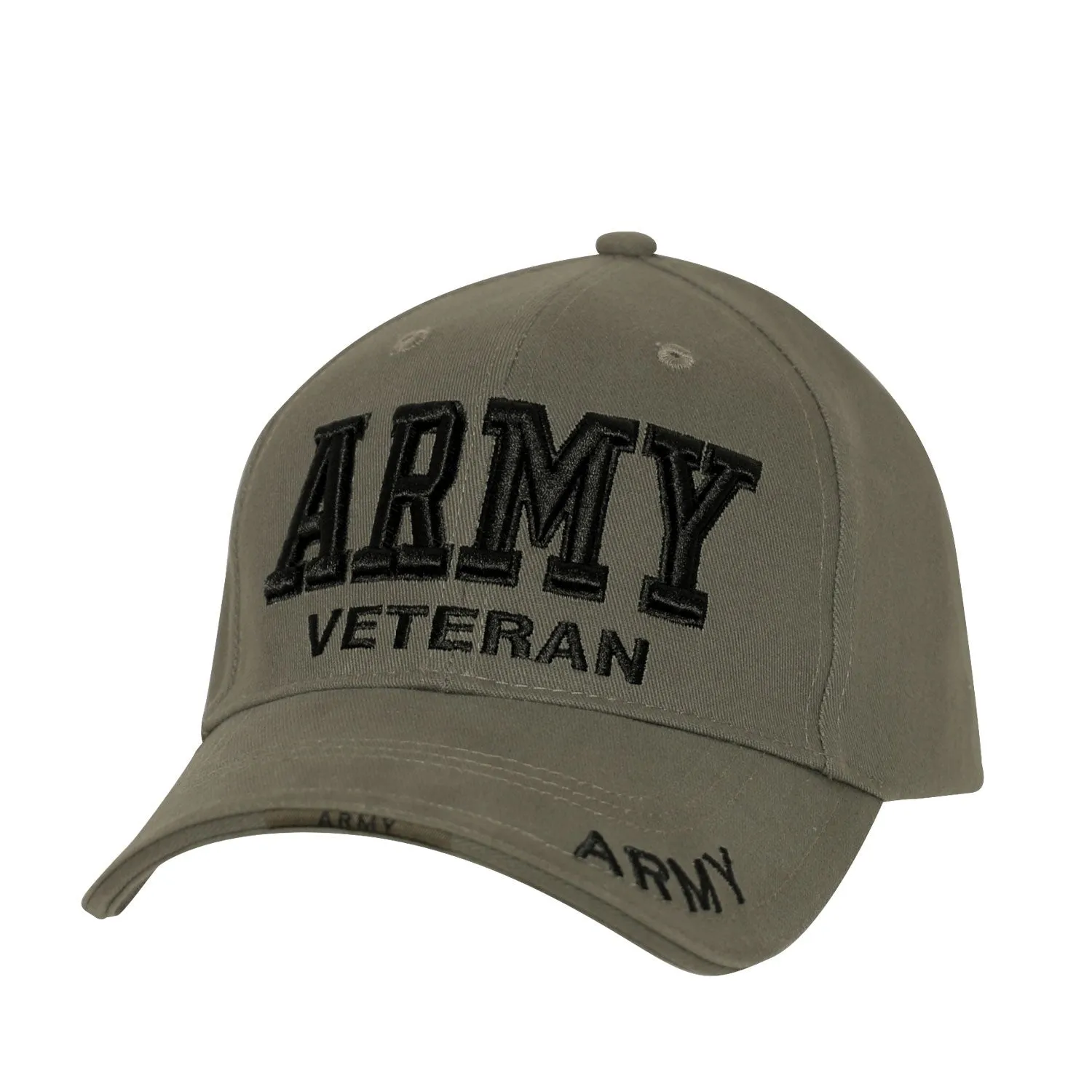 Deluxe Low Profile Military Branch Veteran Cap