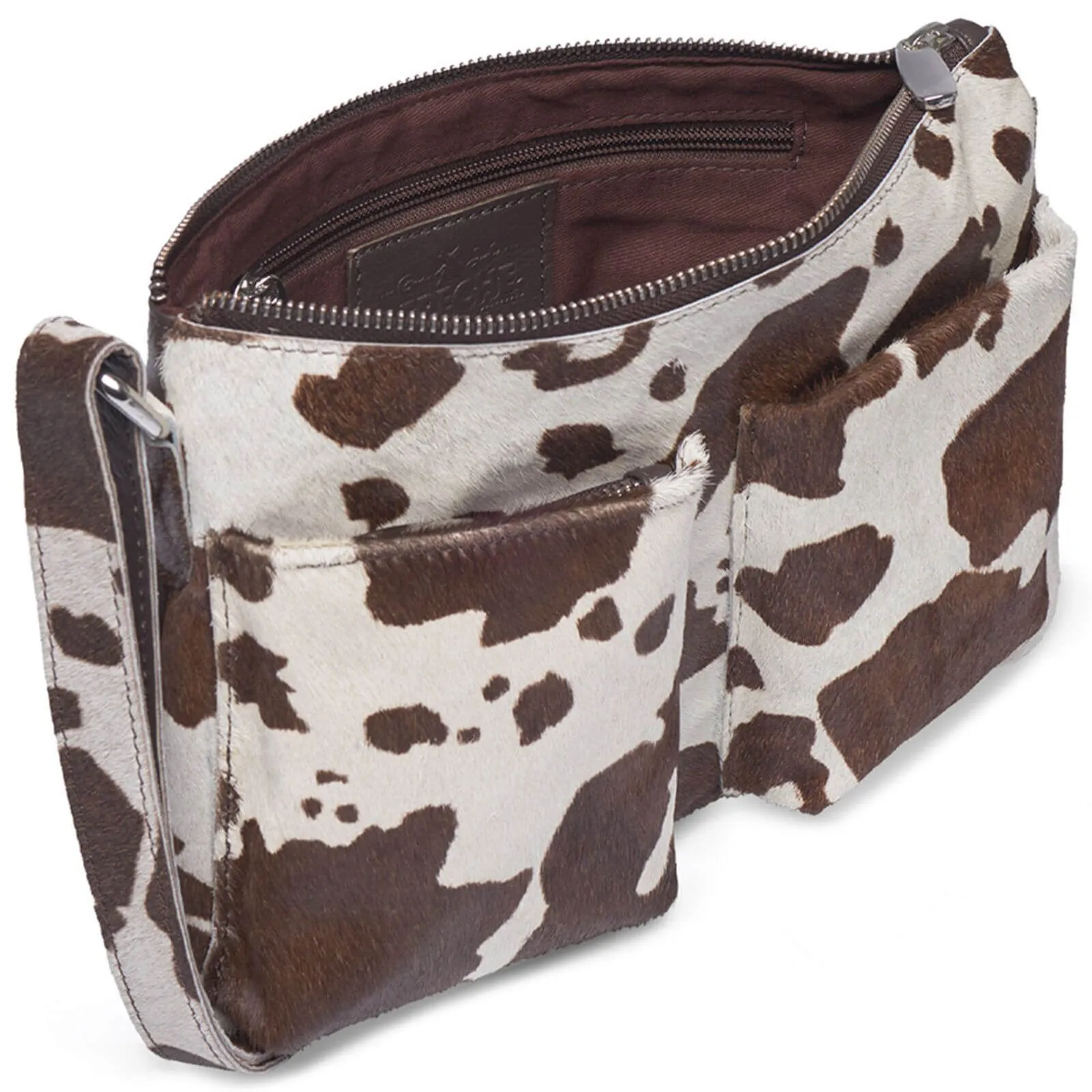 Depeche Brown Cow Leather Crossbody Bag