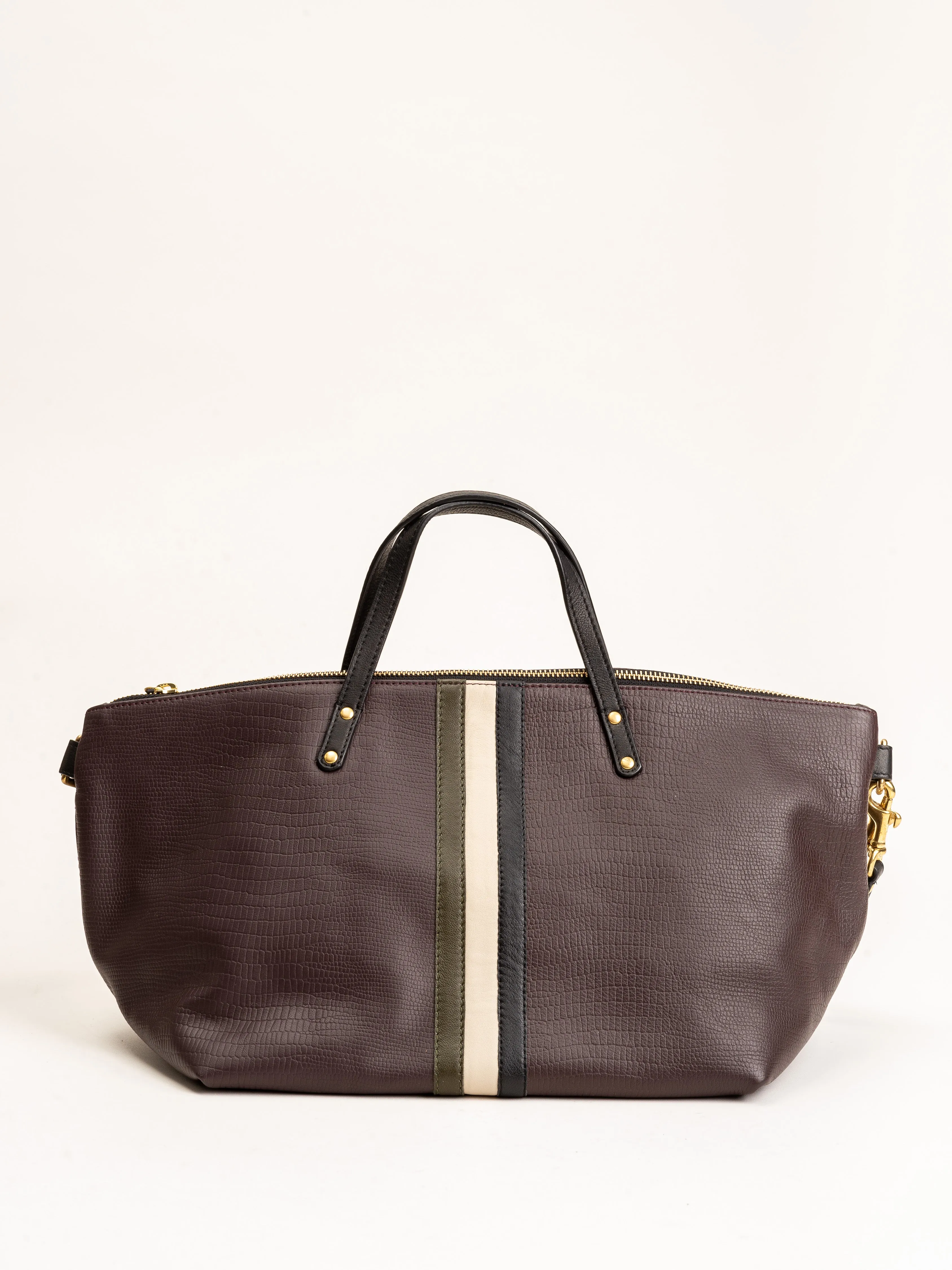 devon holdall - oxblood & petite lizard