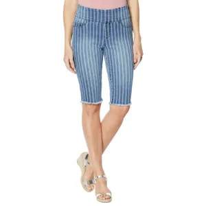 DG2 by Diane Gilman Women's Petite Classic Stretch Pull On Bermuda Shorts