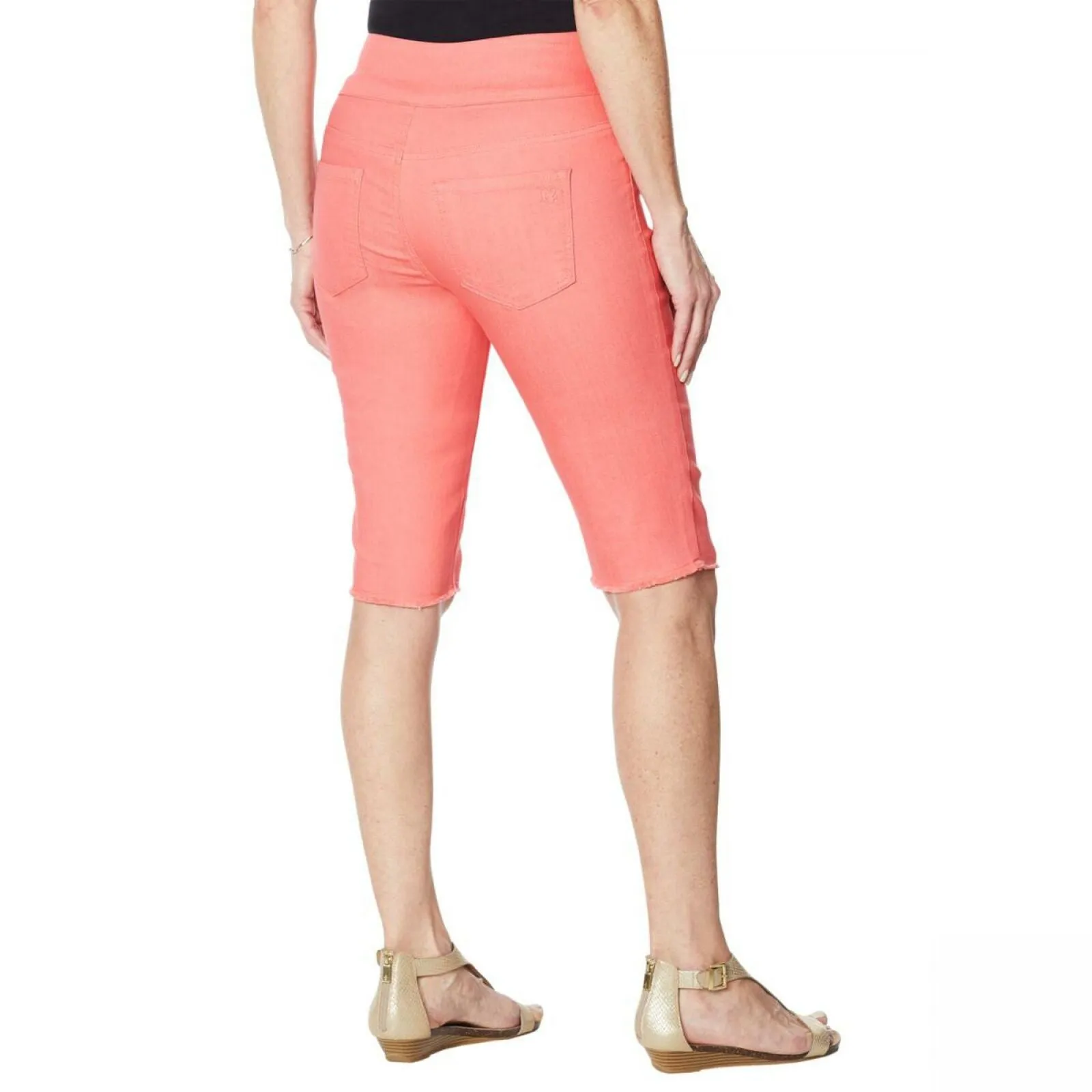 DG2 by Diane Gilman Women's Petite Classic Stretch Pull On Bermuda Shorts