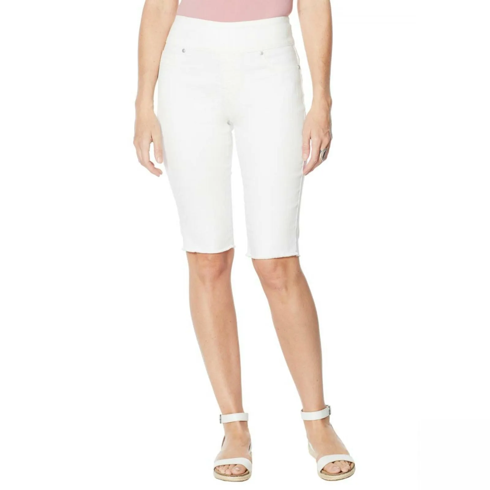 DG2 by Diane Gilman Women's Petite Classic Stretch Pull On Bermuda Shorts