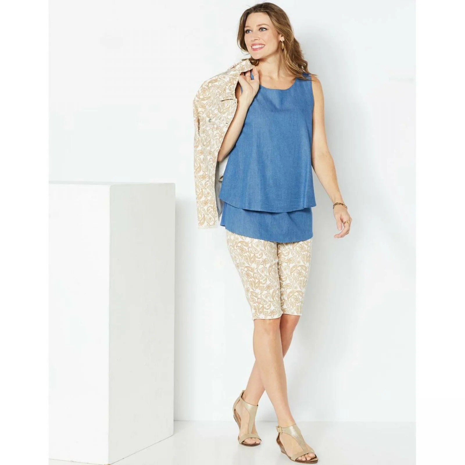 DG2 by Diane Gilman Women's Petite Classic Stretch Pull On Bermuda Shorts