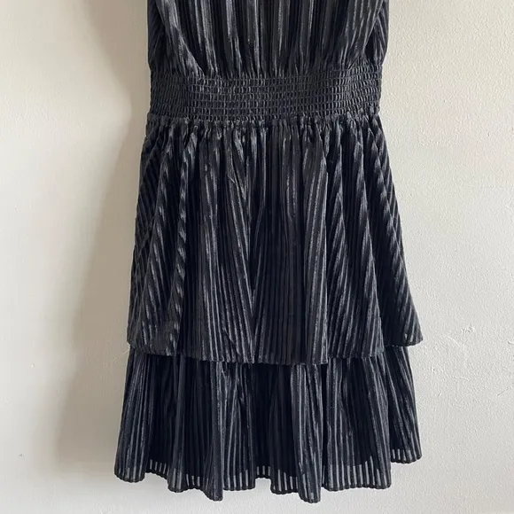 DRAPER JAMES Alana Tiered Dress, Belle Meade Black, Size Large, NWT
