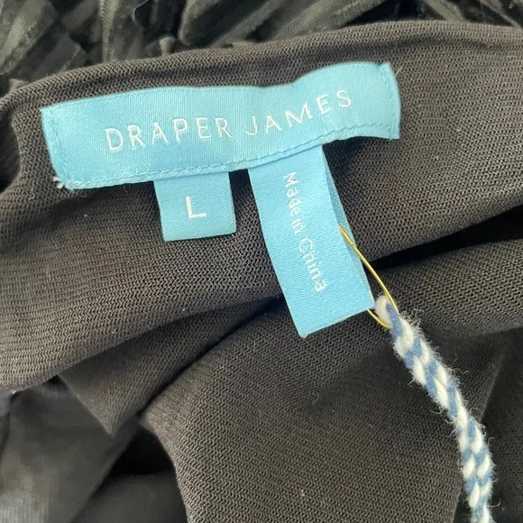 DRAPER JAMES Alana Tiered Dress, Belle Meade Black, Size Large, NWT