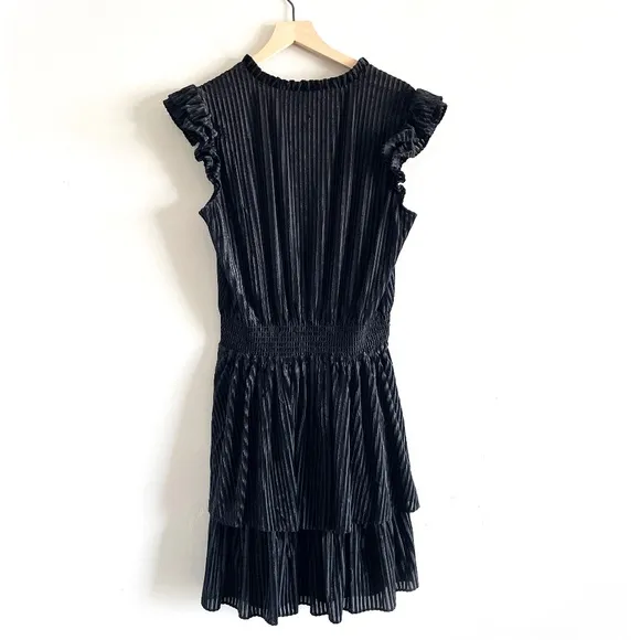DRAPER JAMES Alana Tiered Dress, Belle Meade Black, Size Large, NWT