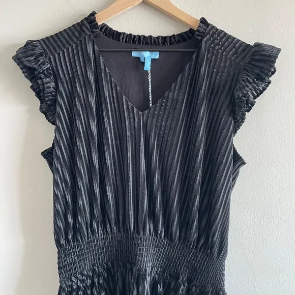 DRAPER JAMES Alana Tiered Dress, Belle Meade Black, Size Large, NWT