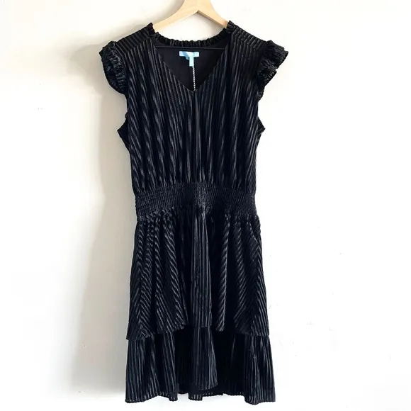 DRAPER JAMES Alana Tiered Dress, Belle Meade Black, Size Large, NWT
