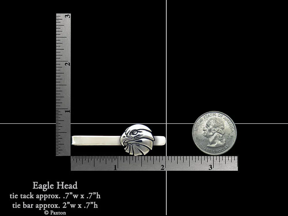 Eagle Head Tie Tack or Eagle Head Tie Bar / Tie Clip Sterling Silver