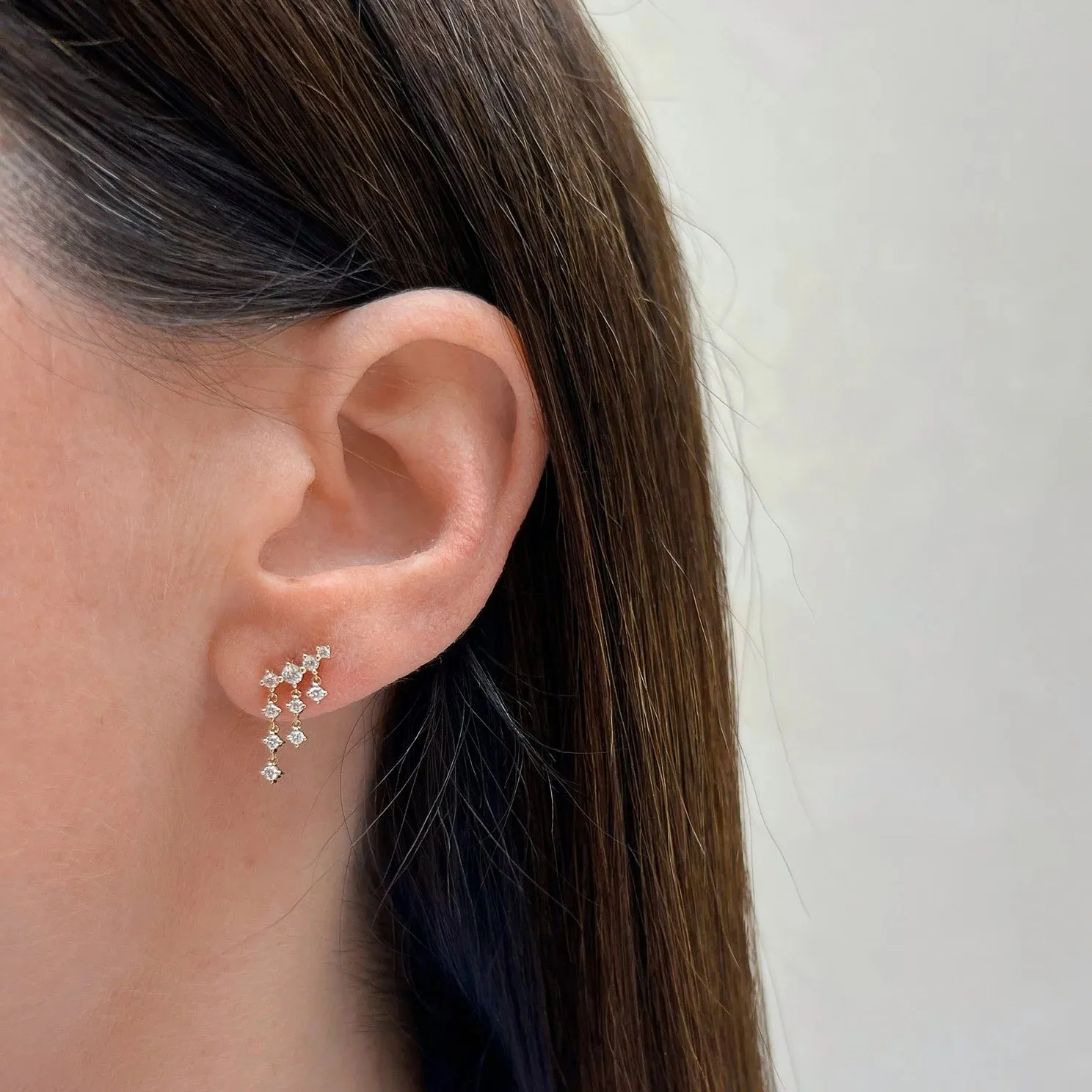 EF Collection Diamond Drip Stud-Left