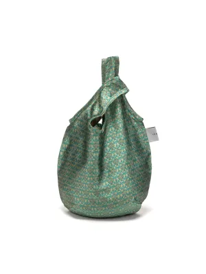 egg tote - deadstock silk blue chrome
