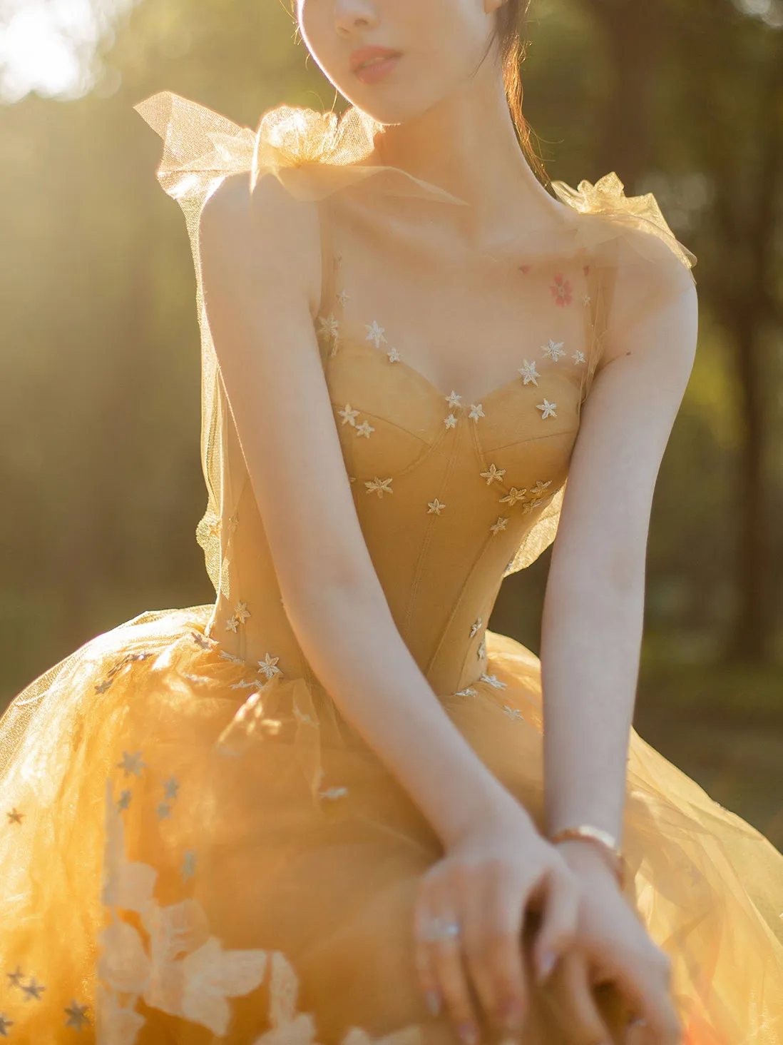 Elegant sweetheart neck tulle lace long prom dress, lace evening dress